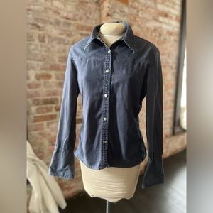 Vintage Gap Stretch Denim Snap Shirt